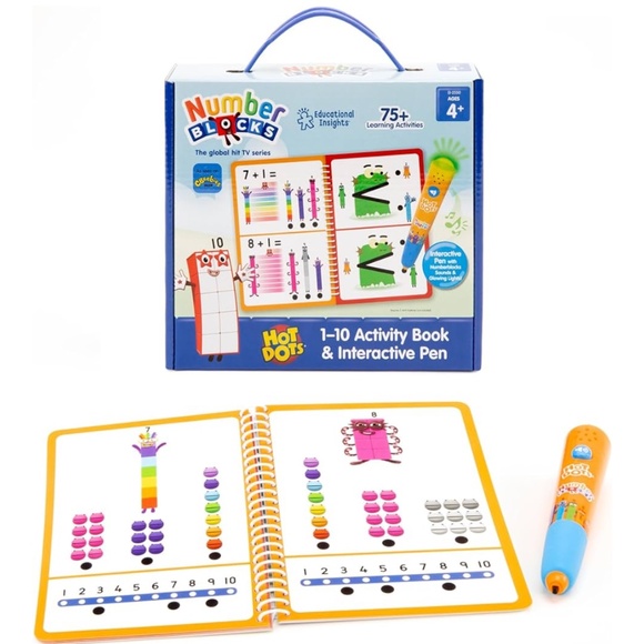 New Educational Insights Hot Dots 1-10 Numberblocks Activity Book Interactive - Picture 1 of 7